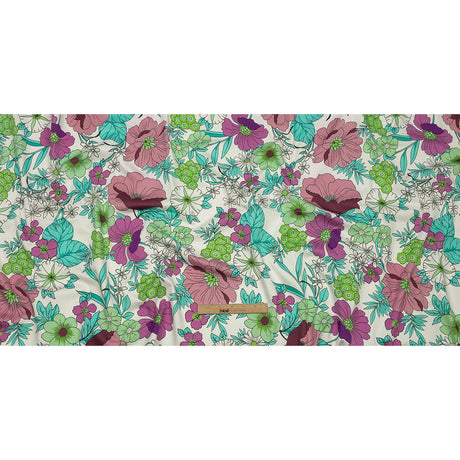 Mood Exclusive Purple Springing Up Stretch Cotton Sateen