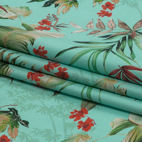 Mood Exclusive Tropical Tumbling Stretch Cotton Twill