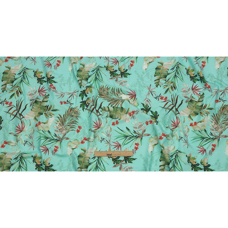 Mood Exclusive Tropical Tumbling Stretch Cotton Twill