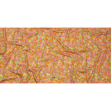 Stretch Cotton and Viscose Sateen Print - Pink and Orange Floral - Mood Exclusive Sunburst