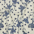 Stretch Cotton and Viscose Sateen Print - Blue and Cream Striped Flowers - Mood Exclusive Drip Drip Drop