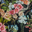 Mood Exclusive Navy Florist's Cuttings Stretch Cotton Woven