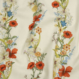 Mood Exclusive White Wildflower Fields Stretch Cotton Woven