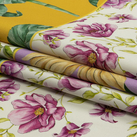 Stretch Cotton Canvas Print - Multicolor Floral Patchwork - Mood Exclusive Midsummer Festive