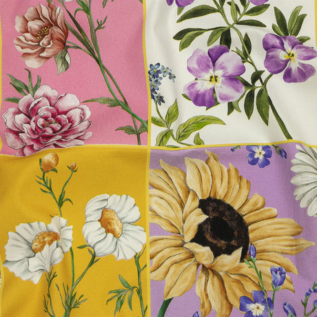 Stretch Cotton Canvas Print - Multicolor Floral Patchwork - Mood Exclusive Midsummer Festive