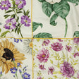 Stretch Cotton Canvas Print - White Floral Patchwork - Mood Exclusive Midsummer festive