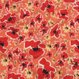 Cotton Voile Print - Orange and Red Floral - Mood Exclusive Grooving Blooms