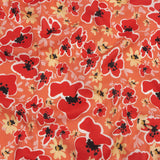 Cotton Voile Print - Orange and Red Floral - Mood Exclusive Grooving Blooms