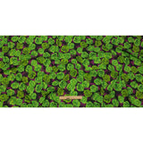 Cotton Poplin Print - Lime Green and Purple Roses - Mood Exclusive Ghost of a Rose