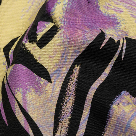 Stretch Cotton Canvas Print - Purple and Yellow Graffiti - Mood Exclusive Graffiti Lane
