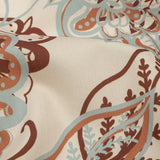 Cotton Poplin Print - Cream, Burgundy and Blue Floral - Mood Exclusive Floral Mirage