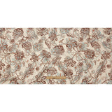Cotton Poplin Print - Cream, Burgundy and Blue Floral - Mood Exclusive Floral Mirage