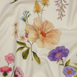 Stretch Cotton Canvas Print - White, Peach and Lavender Floral - Mood Exclusive English Gardens