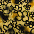 Stretch Cotton Canvas Print - Yellow and Black Spraypaint Floral - Mood Exclusive Street Sketch