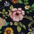Stretch Cotton Canvas Print - Navy, Pink and Green Floral - Mood Exclusive Wonderland Garden