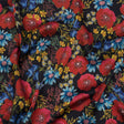 Polyester Twill Print - Red, Blue and Yellow Floral - Mood Exclusive Poppies Please