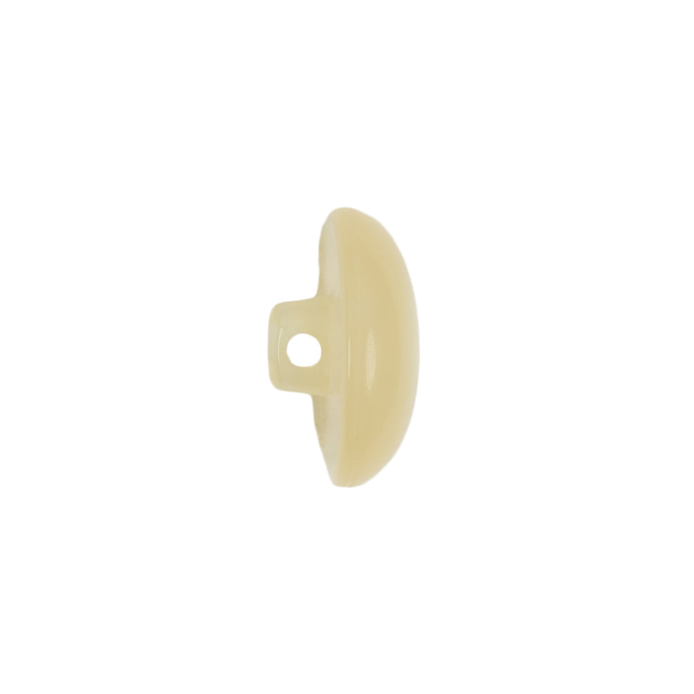 Vintage Ivory Pearlescent Half Done Shank Back Plastic Button - 28L/18mm