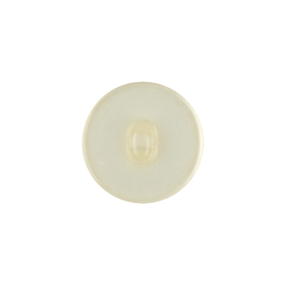 Vintage Ivory Pearlescent Half Done Shank Back Plastic Button - 28L/18mm