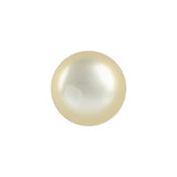 Vintage Ivory Pearlescent Half Done Shank Back Plastic Button - 28L/18mm