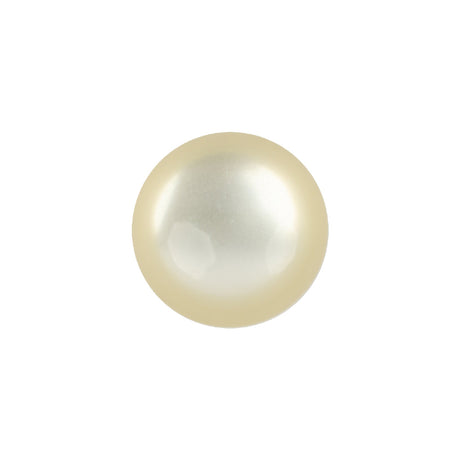 Vintage Ivory Pearlescent Half Done Shank Back Plastic Button - 28L/18mm