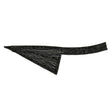 Vintage Black Geometric Glass Beaded Right Lapel Applique - 13" x 3.625"