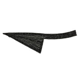 Vintage Black Geometric Glass Beaded Right Lapel Applique - 13" x 3.625"