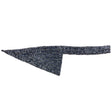 Vintage Gunmetal Geometric Glass Beaded Right Lapel Applique - 13" x 3.625"