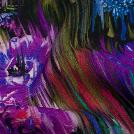 Mood Exclusive Small Chrysanthemum Stream Supple Viscose Woven