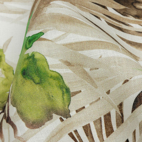 Brown Palm Fronds Medium Weight Linen Woven