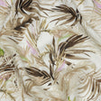 Brown Palm Fronds Medium Weight Linen Woven
