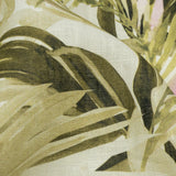 Green Palm Fronds Medium Weight Linen Woven
