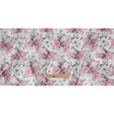 Pink, Blue and White Birds and Roses Lightweight Translucent Vinyl