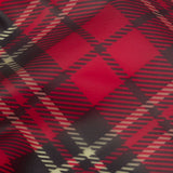 Red, Black and Yellow Diagonal Plaid Lightweight Translucent Vinyl