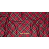 Red, Black and Yellow Diagonal Plaid Lightweight Translucent Vinyl