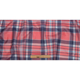 Red, Black and Baby Blue Plaid Lightweight Translucent Vinyl
