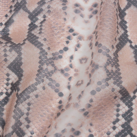 Dark Beige and Black Large Python Scales Lightweight Translucent Vinyl