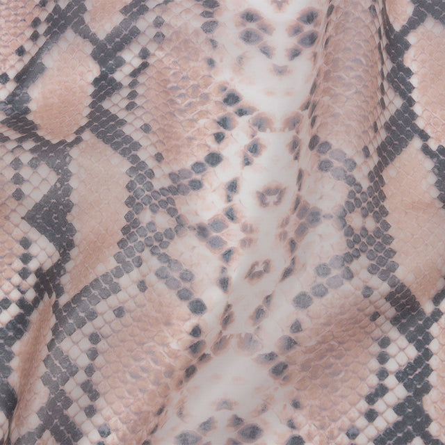 Dark Beige and Black Large Python Scales Lightweight Translucent Vinyl