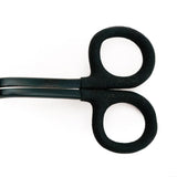 Mood Matte Black Double Curve Scissors with Matte Rubber Grips - 6"