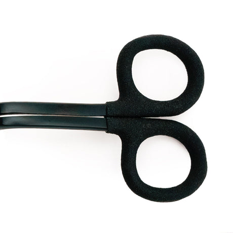 Mood Matte Black Double Curve Scissors with Matte Rubber Grips - 6"