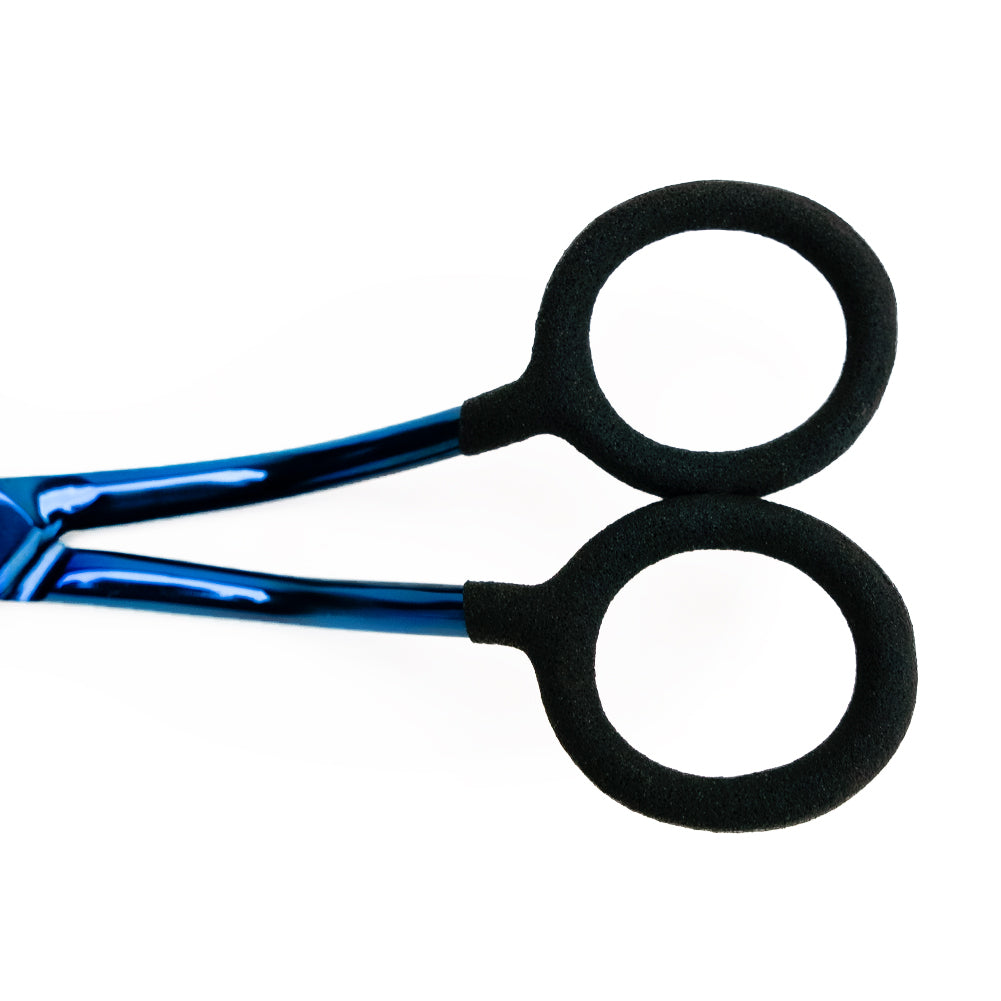 Mood Metallic Blue Duckbill Applique Scissors with Matte Rubber Grips - 6"