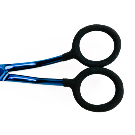 Mood Metallic Blue Duckbill Applique Scissors with Matte Rubber Grips - 6"