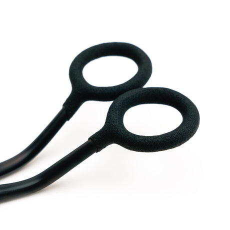 Mood Matte Black Duckbill Applique Scissors with Matte Rubber Grips - 6"
