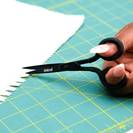 Mood Matte Black Embroidery Scissors with Matte Rubber Grips - 5"