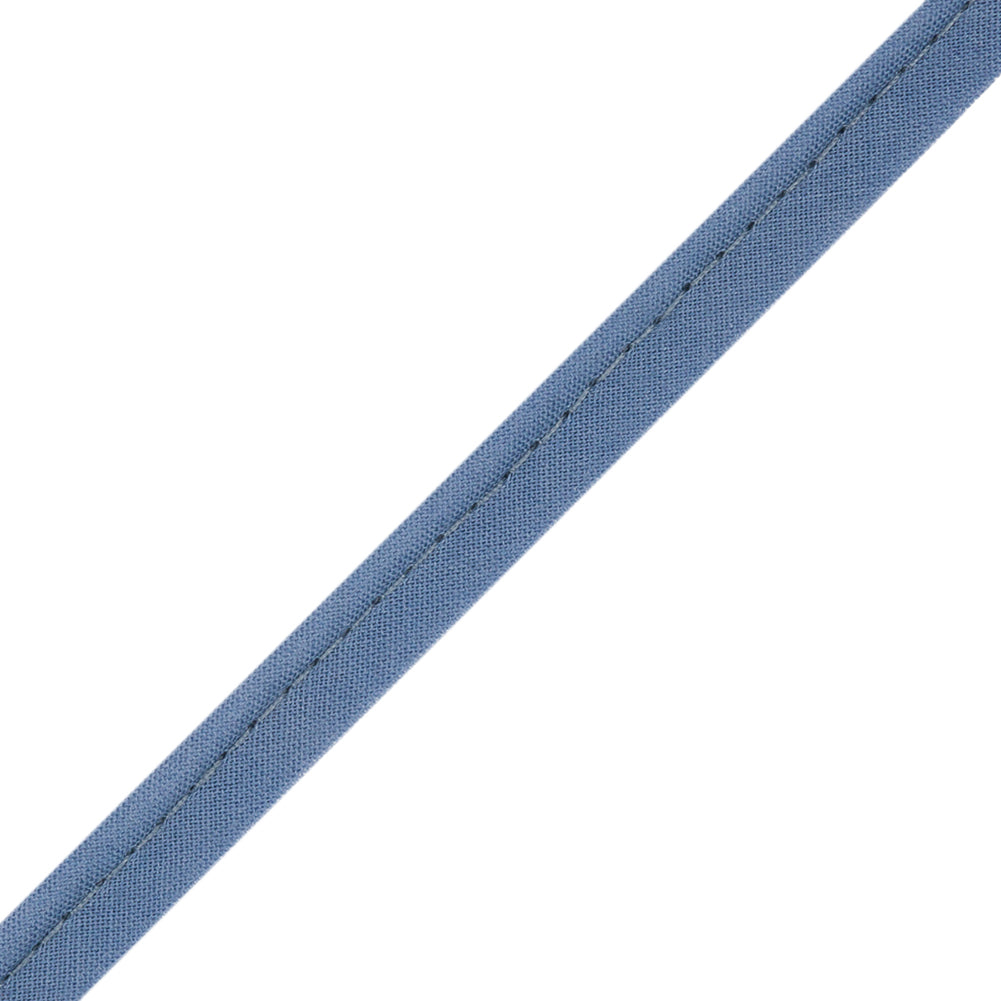 Pepper French Steel Blue Cotton Blend Piping - 10mm