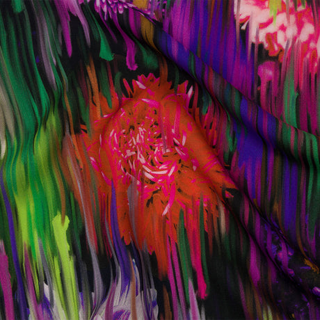 Mood Exclusive Large Chrysanthemum Stream Supple Viscose Woven