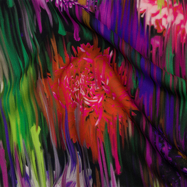 Mood Exclusive Large Chrysanthemum Stream Supple Viscose Woven