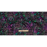 Polyester Twill Print - Black Floral - Mood Exclusive Fairy Forest