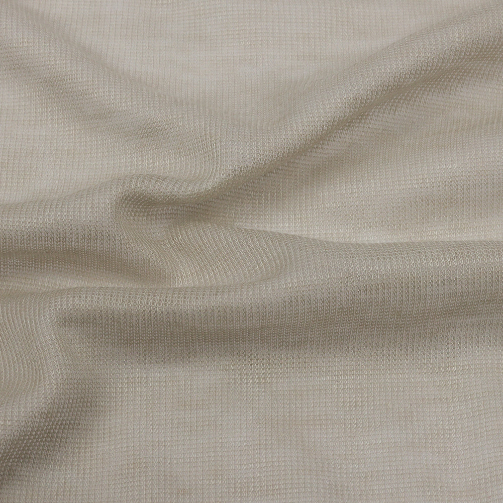 Famous Designer Light Stone Viscose and Cotton Lightweight Interlock Knit