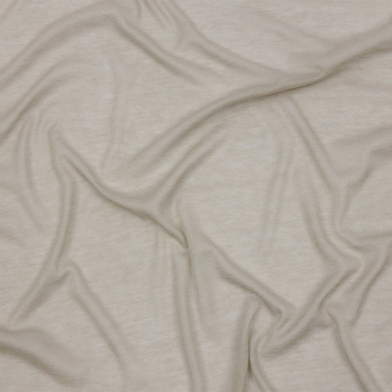 Famous Designer Light Stone Viscose and Cotton Lightweight Interlock Knit