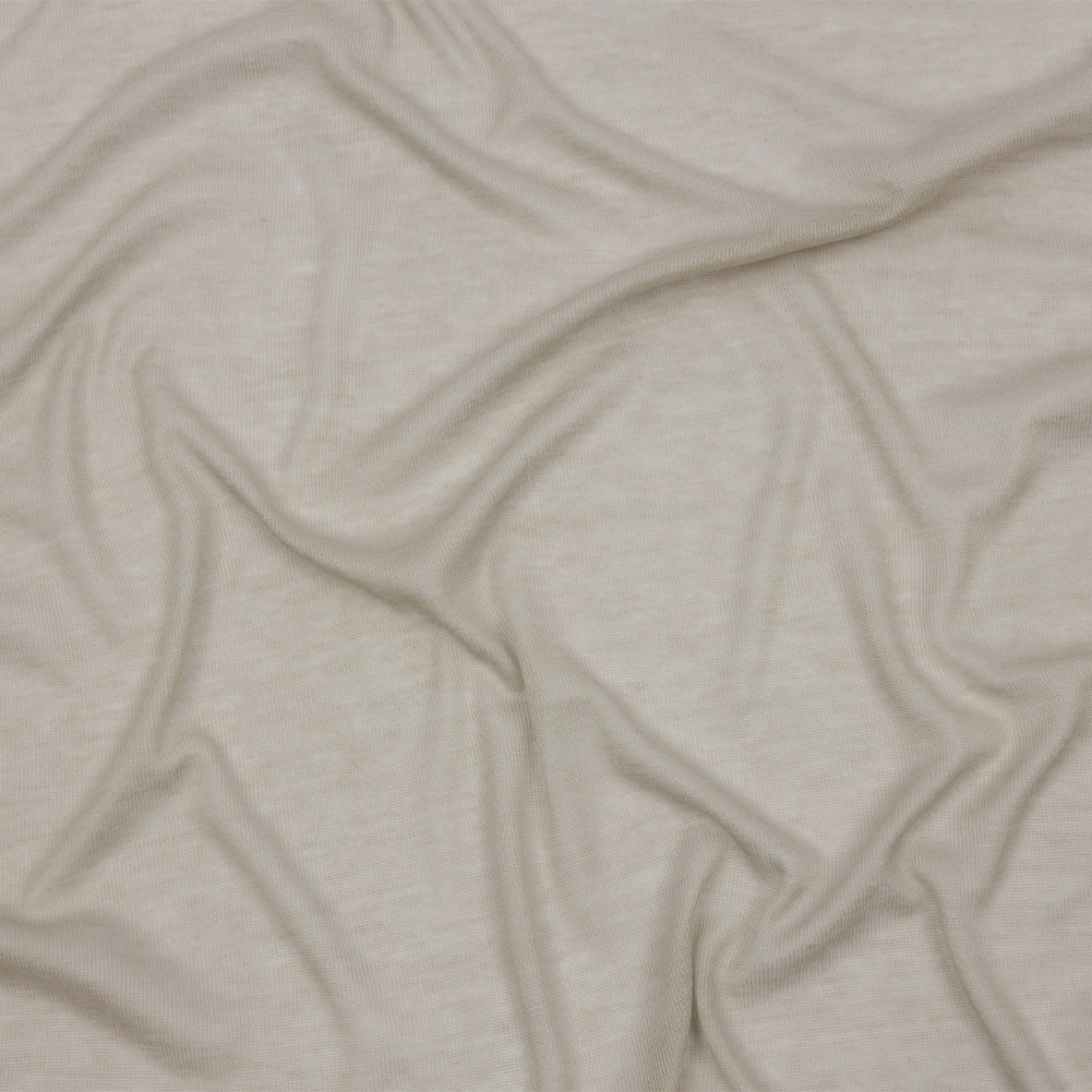 Famous Designer Light Stone Viscose and Cotton Lightweight Interlock Knit